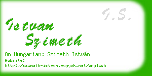 istvan szimeth business card