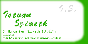istvan szimeth business card